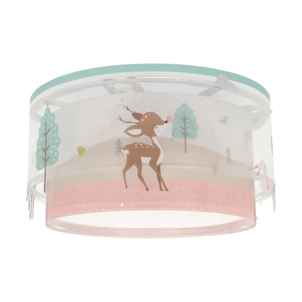 Loftlamper ^ Dalber børneloftslampe Loving Deer, hjortemotiv