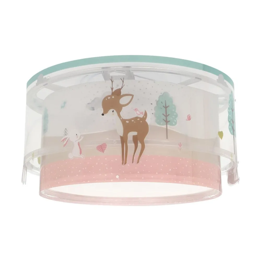 Loftlamper ^ Dalber børneloftslampe Loving Deer, hjortemotiv