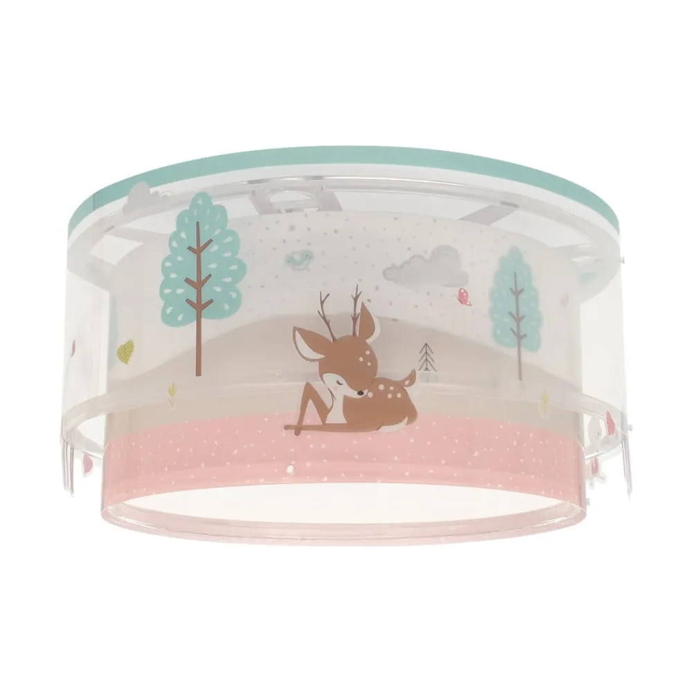 Loftlamper ^ Dalber børneloftslampe Loving Deer, hjortemotiv
