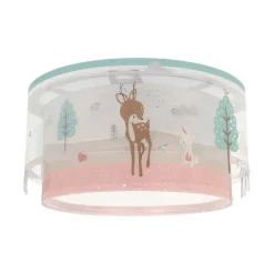 Loftlamper ^ Dalber børneloftslampe Loving Deer, hjortemotiv