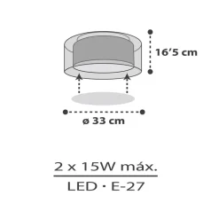 Loftlamper ^ Dalber Cloud Grey loftslampe, Ø 33 cm, grå
