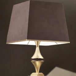 Masiero Gulvlamper|Gulvlamper > Darshan gulvlampe med brunt læderovertræk