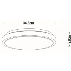 Lucide Loftlamper > Dasher LED loftlampe, hvid, Ø 34,8 cm, 2700 K, IP44