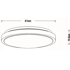 Lucide Loftlamper > Dasher LED loftlampe, hvid, Ø 41 cm, 2700 K, IP44