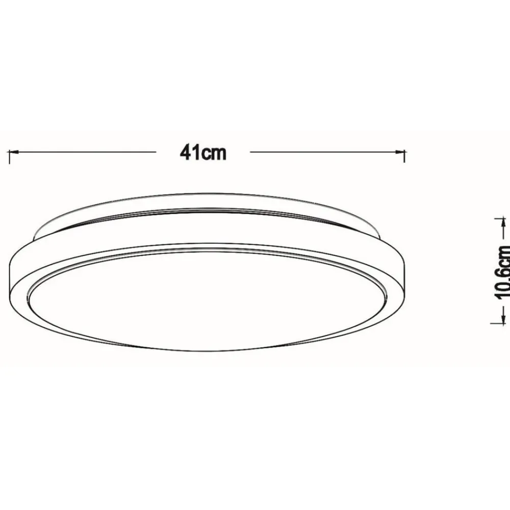 Lucide Loftlamper > Dasher LED loftlampe, hvid, Ø 41 cm, 2700 K, IP44