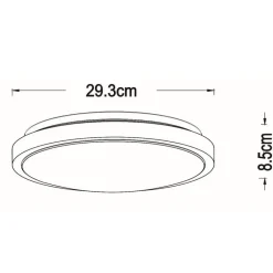 Lucide Loftlamper > Dasher LED loftlampe, sort, Ø 29,3 cm, 2700 K, IP44