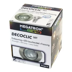 MEGATRON Indbygningsspots > Decoclic LED-indbygningsspot set GU10 4,5 W, jern