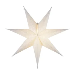 STAR TRADING Dekorationsbelysning|Julepynt > Decorus papirstjerne, uden belysning, hvid/sølv