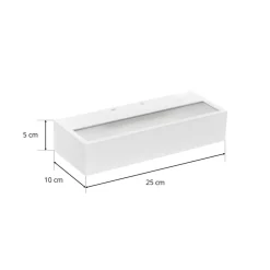 Decor Walther Væg- Og Spejllamper > Box LED-væglampe hvid 2700 K 25 cm