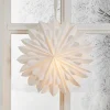 STAR TRADING Julepynt|Julestjerner > Dekorativ stjerne Cliff, papir, uden fatning hvid Ø 60cm