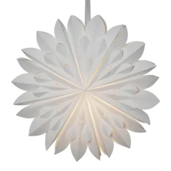 STAR TRADING Julepynt|Julestjerner > Dekorativ stjerne Cliff, papir, uden fatning hvid Ø 60cm