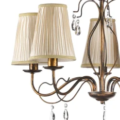 ONLI Lysekroner > Delia lysekrone, bronzefarvet, 5-lys, Ø 68 cm