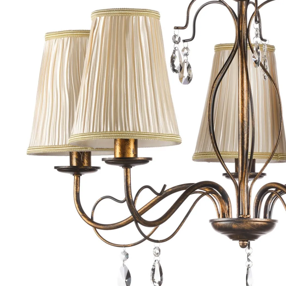 ONLI Lysekroner > Delia lysekrone, bronzefarvet, 5-lys, Ø 68 cm