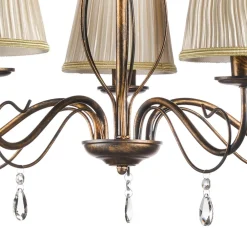 ONLI Lysekroner > Delia lysekrone, bronzefarvet, 5-lys, Ø 68 cm