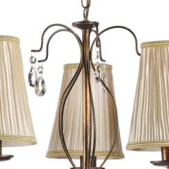 ONLI Lysekroner > Delia lysekrone, bronzefarvet, 5-lys, Ø 68 cm