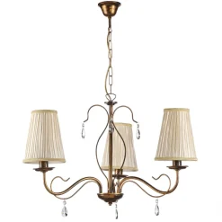 ONLI Lysekroner > Delia lysekrone, bronzefarvet, 3-lys, Ø 60 cm