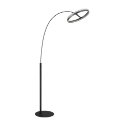 Gulvlamper ^ Globo Della LED-gulvlampe, højde 190 cm, sort/mørkegrå, metal