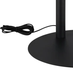 Gulvlamper ^ Globo Della LED-gulvlampe, højde 190 cm, sort/mørkegrå, metal