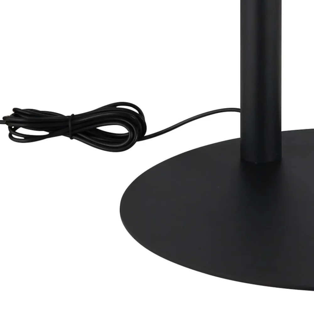 Gulvlamper ^ Globo Della LED-gulvlampe, højde 190 cm, sort/mørkegrå, metal