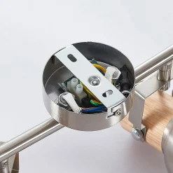 Lindby Loftlamper > Dennis loftlampe med træ, 4 lyskilder.