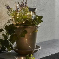 Dekorationsbelysning|Solcellelamper ^ STAR TRADING Dew Drop - solcelle-lyskæde 250 cm lang