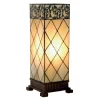 Clayre&Eef Bordlamper > Diamond bordlampe i Tiffany-stil 45 cm
