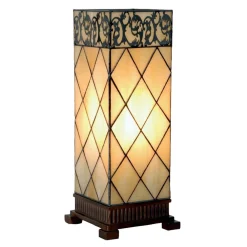 Clayre&Eef Bordlamper > Diamond bordlampe i Tiffany-stil 45 cm