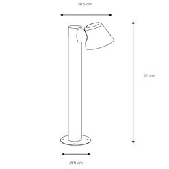 Lucide Gadebelysning > Dingo hvid LED-pendellampe med GU10 LED