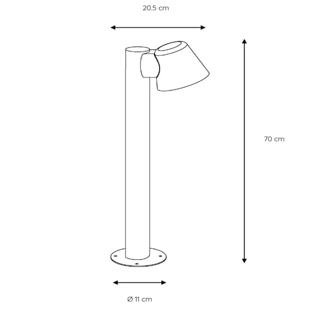 Lucide Gadebelysning > Dingo hvid LED-pendellampe med GU10 LED