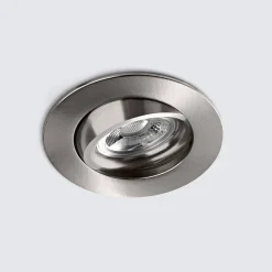 Heitronic Loftlamper|Indbygningsspots > DL6809 LED-downlight, rundt, nikkel