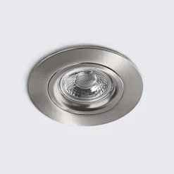 Heitronic Loftlamper|Indbygningsspots > DL6809 LED-downlight, rundt, nikkel