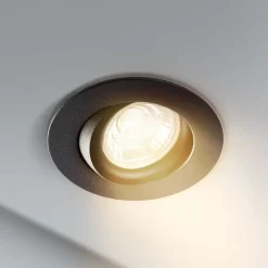 Heitronic Loftlamper|Indbygningsspots > DL6809 LED-downlight, rundt, sort