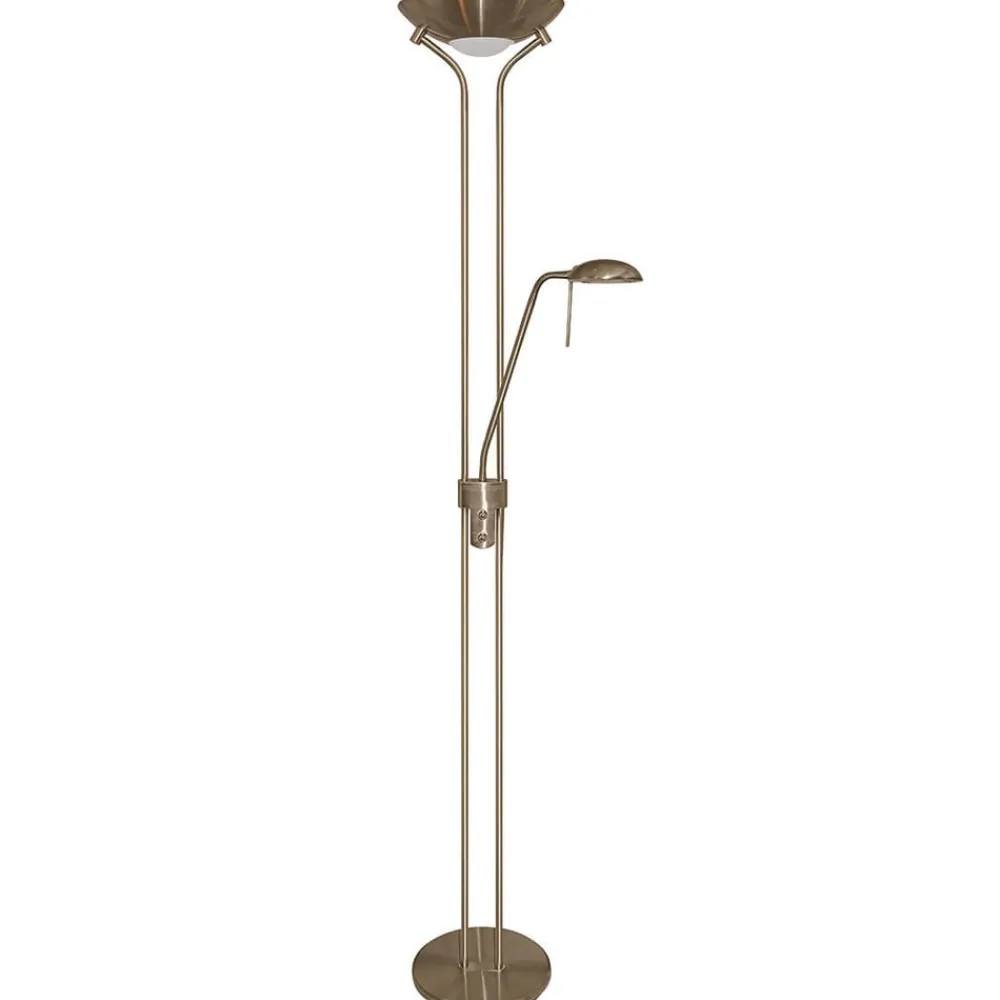 Searchlight Gulvlamper|Gulvlamper > Dæmpbar uplight Jerik, antik messing