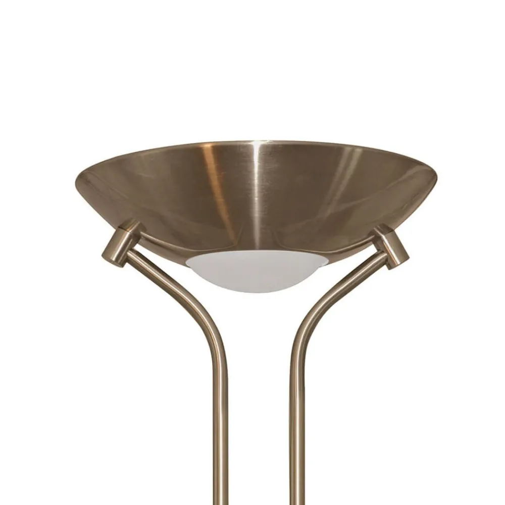 Searchlight Gulvlamper|Gulvlamper > Dæmpbar uplight Jerik, antik messing