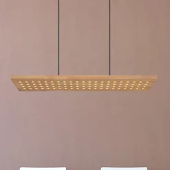 Pendellamper|Pendellamper ^ Globo Dolores LED-pendellampe, mat sort/lysebrun