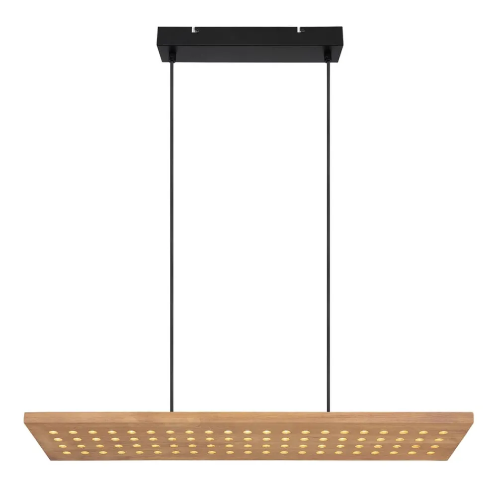 Pendellamper|Pendellamper ^ Globo Dolores LED-pendellampe, mat sort/lysebrun