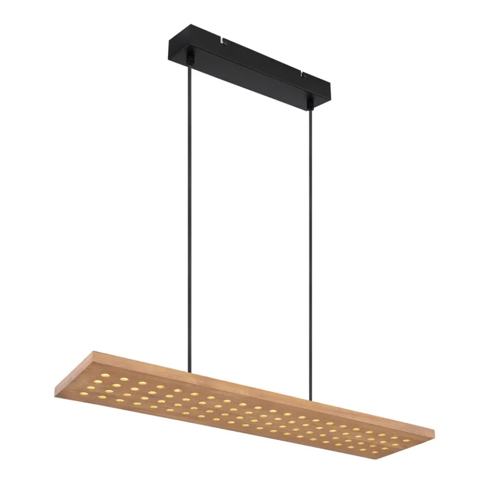 Pendellamper|Pendellamper ^ Globo Dolores LED-pendellampe, mat sort/lysebrun