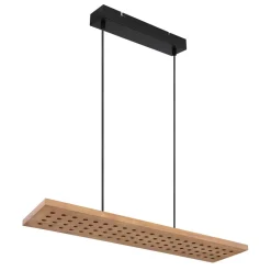 Pendellamper|Pendellamper ^ Globo Dolores LED-pendellampe, mat sort/lysebrun