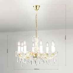 ORION Lysekroner|Pendellamper > Dolores lysekrone, 8 lyskilder