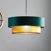 Pendellamper|Pendellamper ^ Maco Design Dorina hængelampe, grøn/guld Ø 50cm