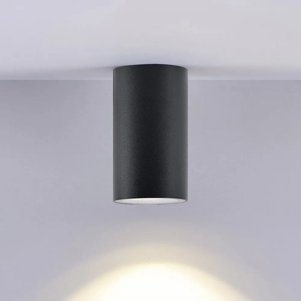 Loftlamper|Loftlamper ^ Deko-Light Downlight CAN, sort, IP44, Ø 6 cm, metal, GU10