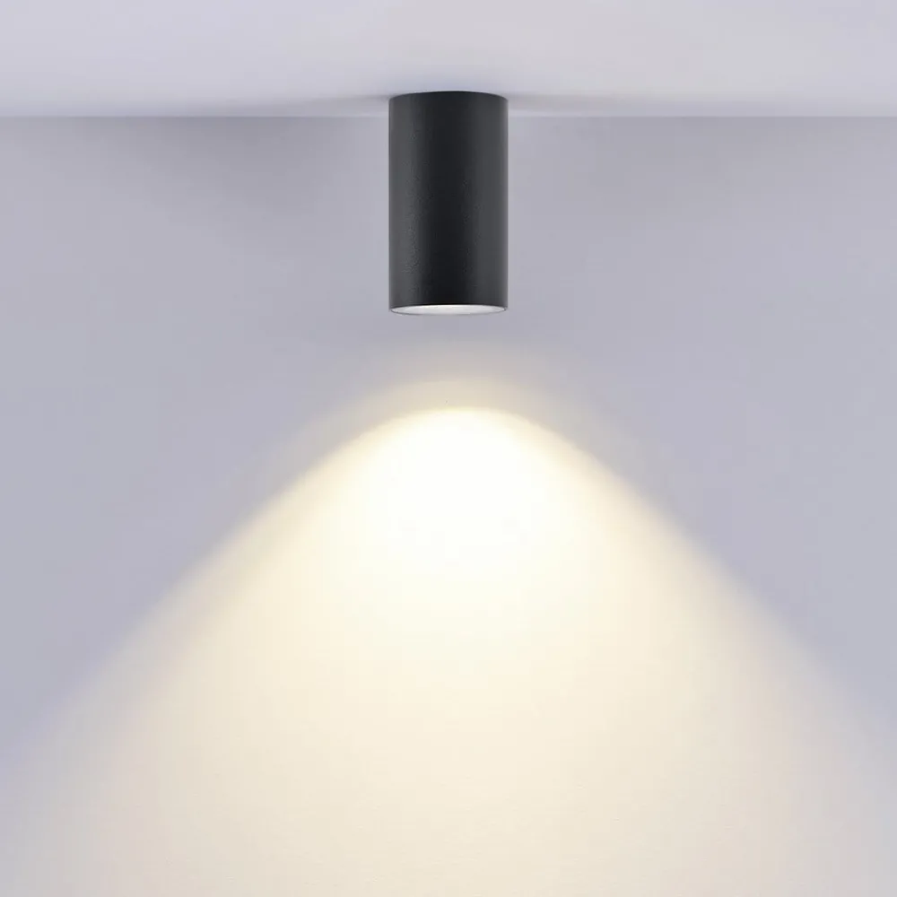 Loftlamper|Loftlamper ^ Deko-Light Downlight CAN, sort, IP44, Ø 6 cm, metal, GU10