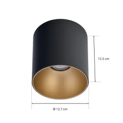 Gang|Loftlamper ^ Nowodvorski Lighting Downlight Point Tone, sort/guld