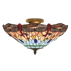 Searchlight Loftlamper > Dragonfly-loftslampe i Tiffany-stil