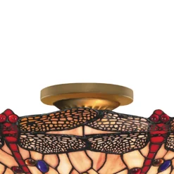 Searchlight Loftlamper > Dragonfly-loftslampe i Tiffany-stil