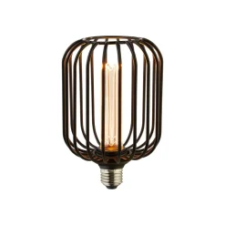 Filament Pære ^ Searchlight Drum LED-pære, sort, E27, 3,5 W, 1.800 K, dæmpbar