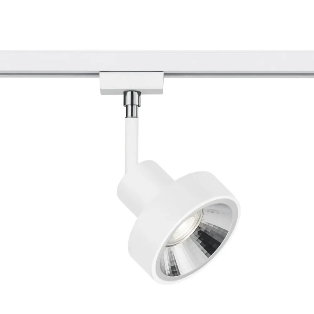 Skinnesystem ^ Trio Lighting DUOline 780701 skinnespot, Ø 11 cm, hvid, 2-faset, GU10