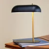 Dyberg Larsen Arbejdsrum/Kontor|Bordlamper > Arch bordlampe, sort/messingfarvet, metal