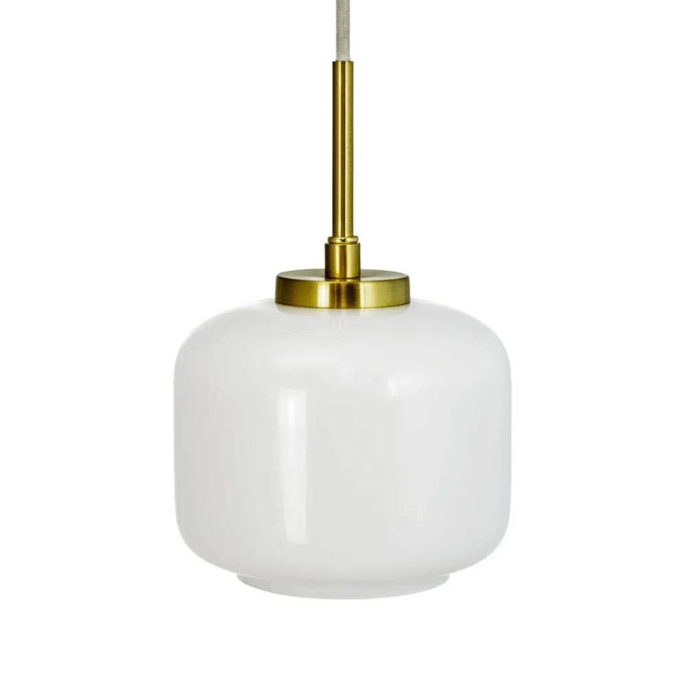 Dyberg Larsen Pendellamper > Arp hængelampe, messingfarvet, glas, Ø 15 cm