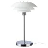 Dyberg Larsen Bordlamper > DL31 bordlampe, glasskærm, krom